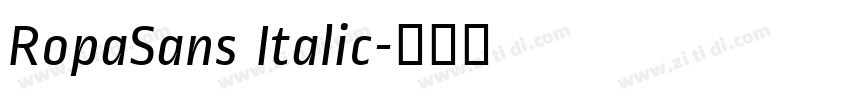 RopaSans Italic字体转换